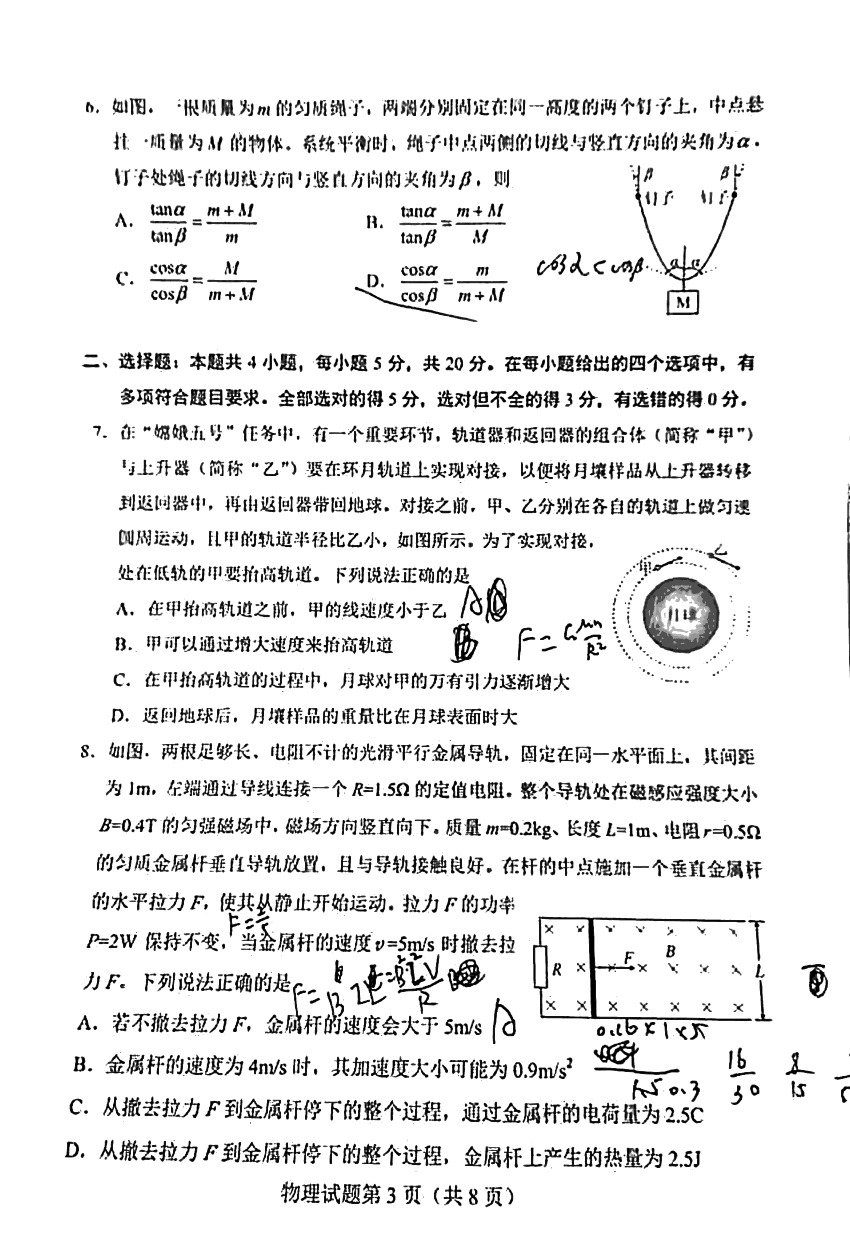 湖南省2021年新高考适应性测试物理试题