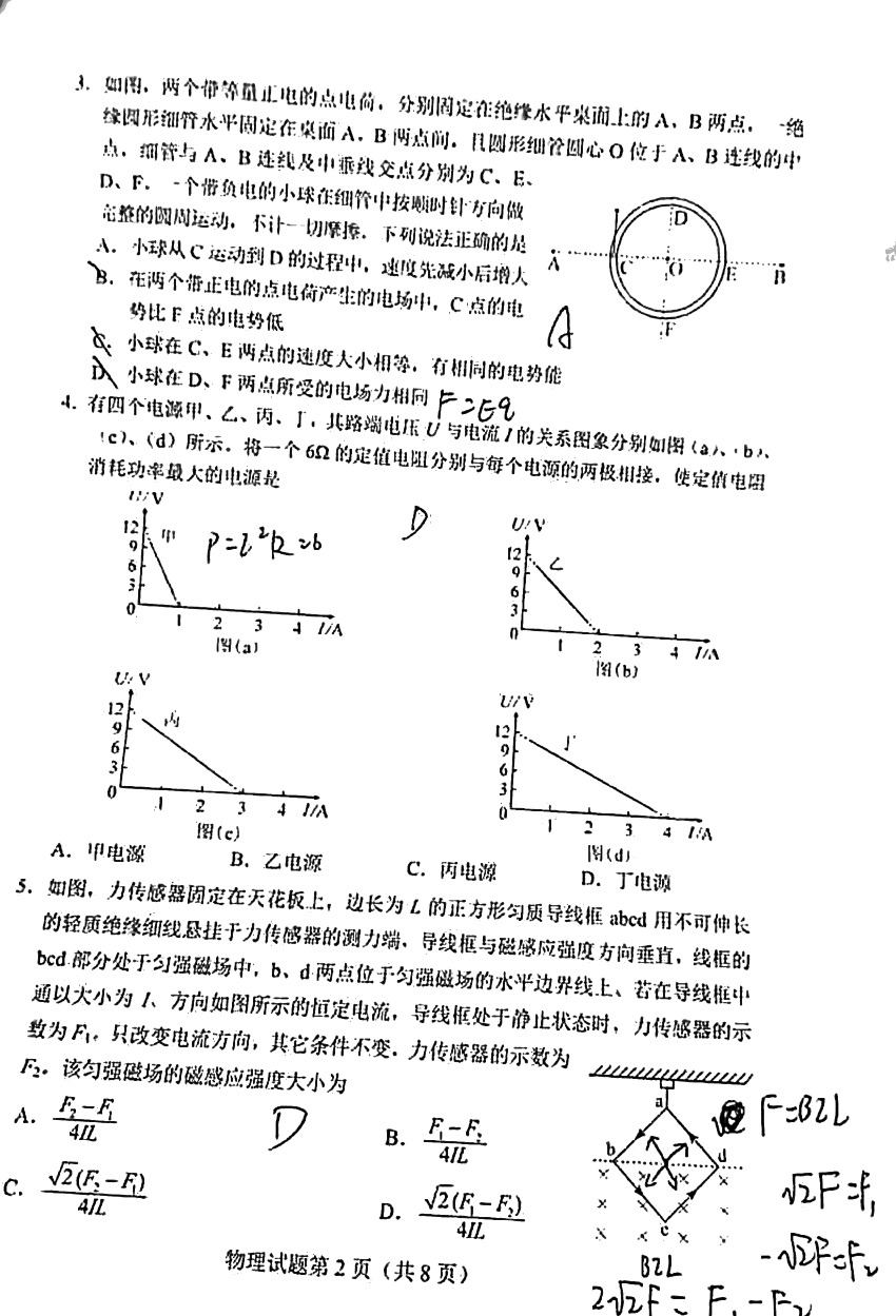 湖南省2021年新高考适应性测试物理试题