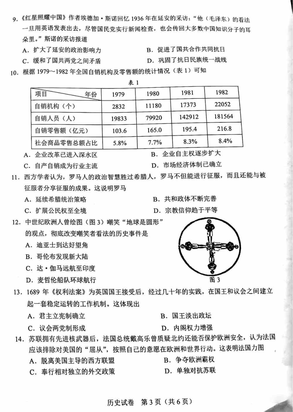 湖北省2021年新高考适应性测试历史试题