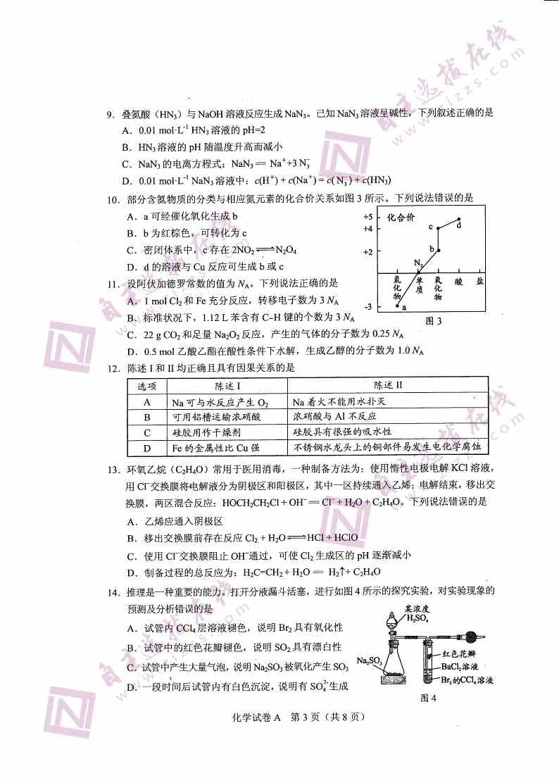广东省2021年新高考适应性测试化学试题