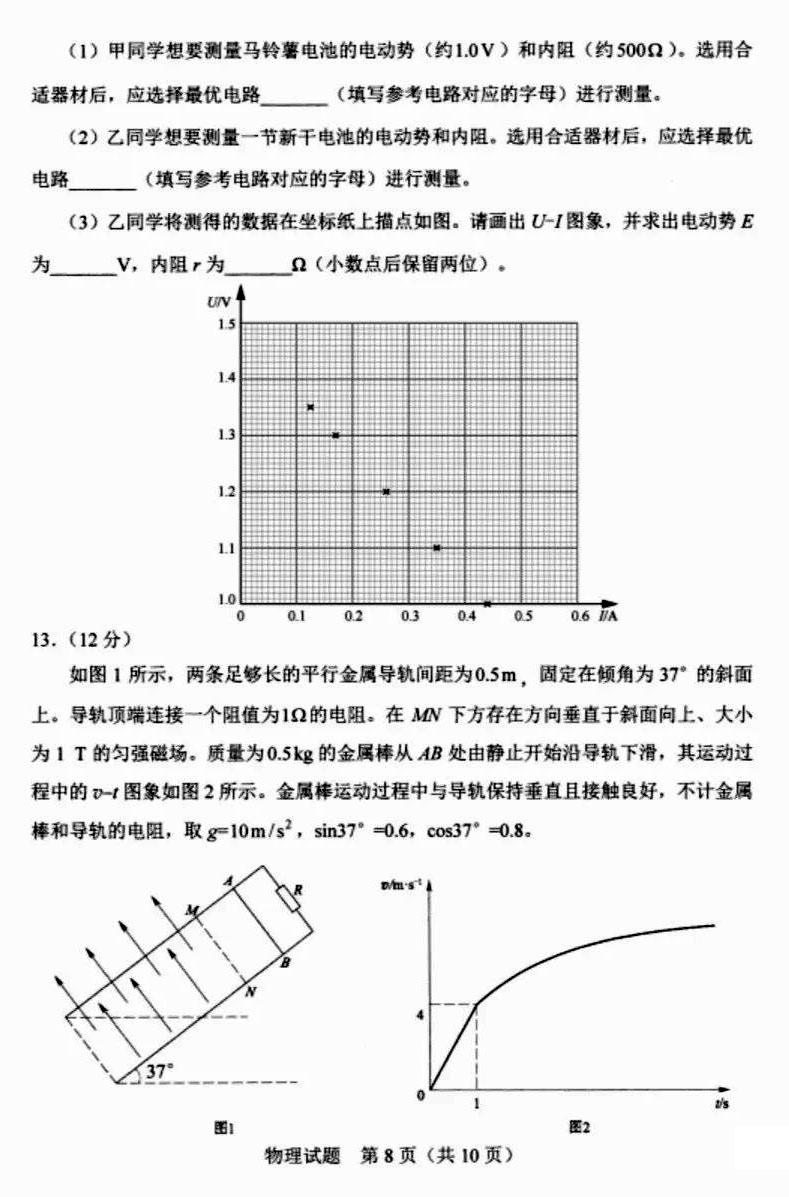 河北省2021年新高考适应性测试物理试题