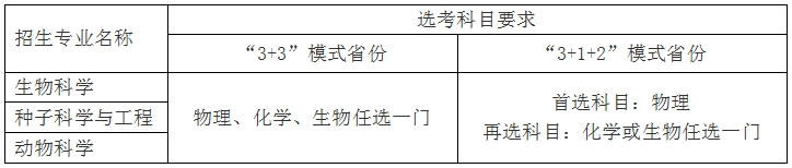 中国农业大学2021年强基计划招生简章