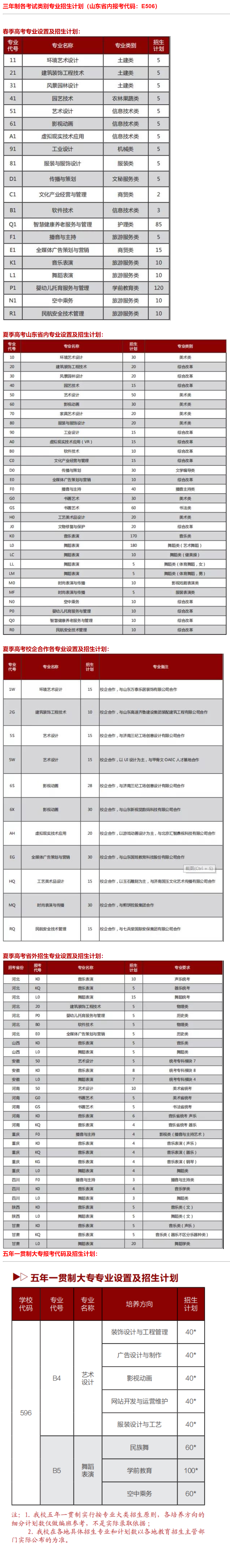 2021山东艺术设计职业学院招生计划-各专业招生人数