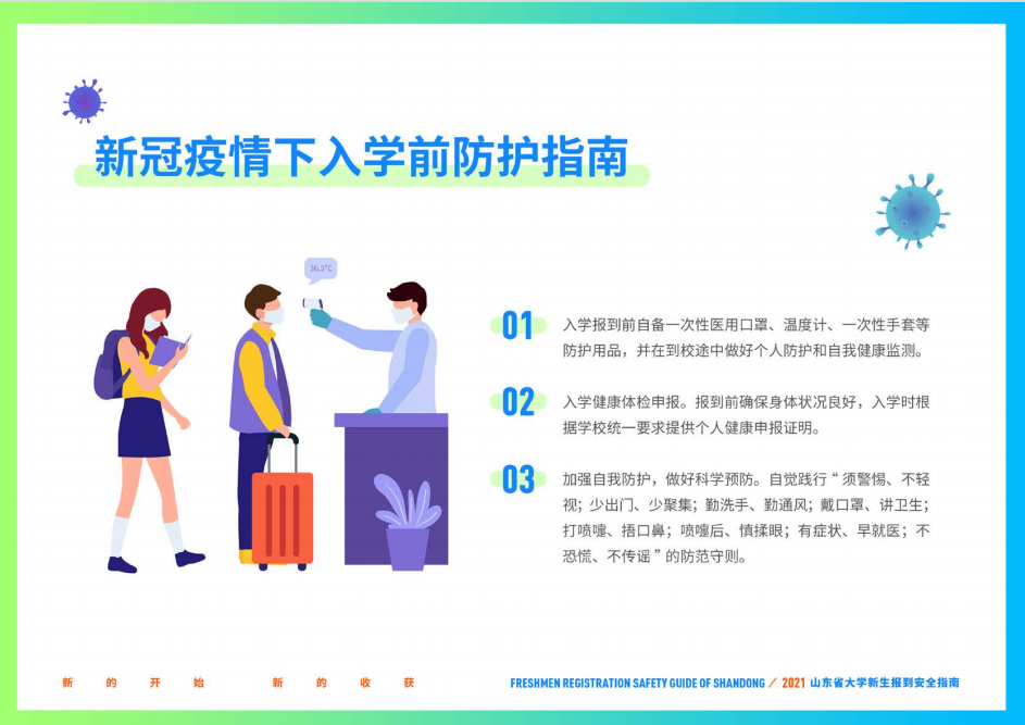山东财经大学2021年山东省大学新生报到安全指南