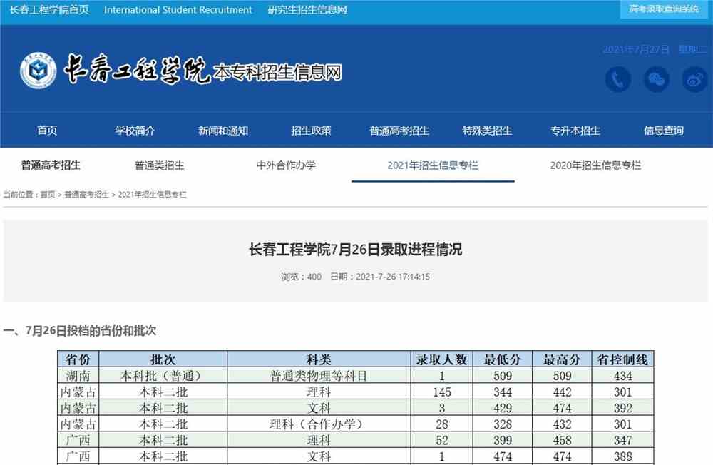 四川警察学院2021年重庆市法学专业录取结果
