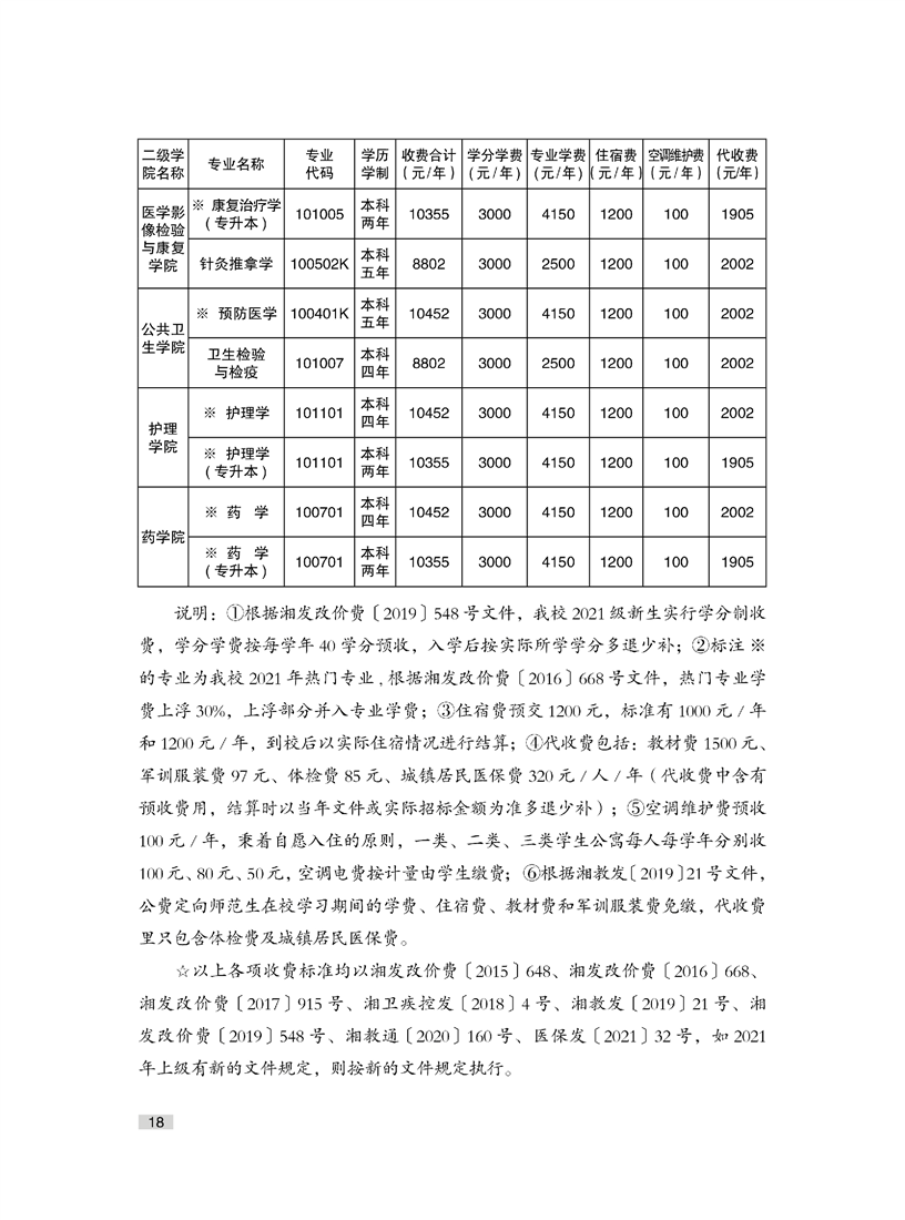 湘南学院2021年新生入学须知