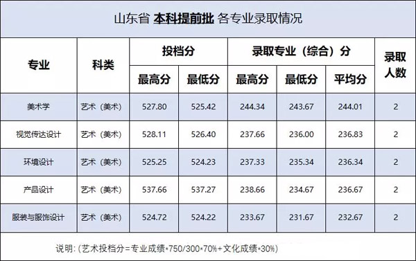 2019年百色学院艺术类专业录取分数线