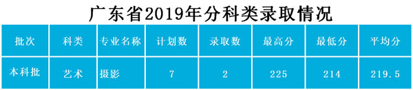 武昌工学院2019年艺术类本科专业录取分数线