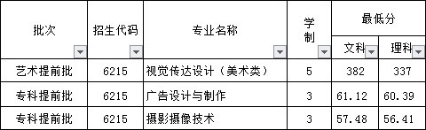 河南财政金融学院2020年河南省艺术类专业录取分数线