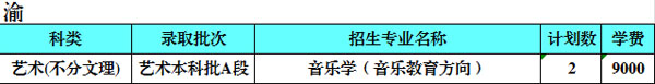 西安石油大学2020年艺术类本科招生人数