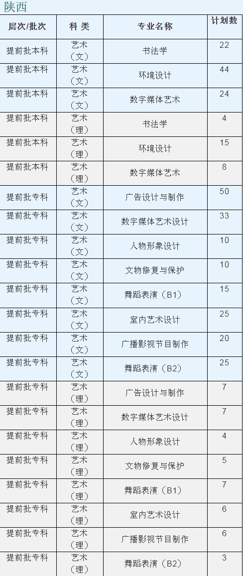 西安思源学院2020年艺术类本科招生人数