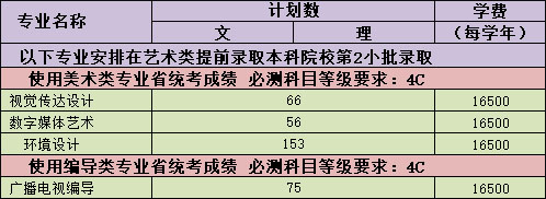 南京大学金陵学院2018年艺术类本科招生计划