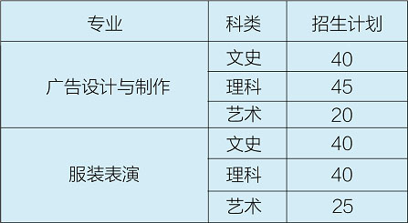 2018年武汉纺织大学外经贸学院艺术类招生计划