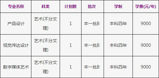 2019年浙江工商大学美术类本科专业招生计划