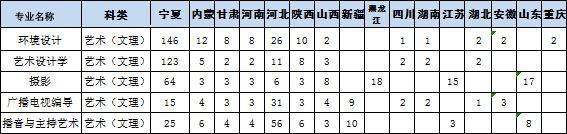 银川科技学院2019年艺术类本科专业招生计划