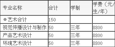 青岛科技大学2020年艺术类本科专业招生计划