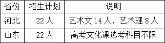 华北电力大学（保定）2020年美术类专业拟招生计划