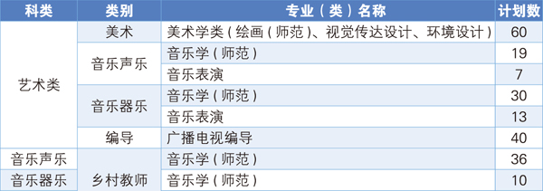 2020年南京晓庄学院艺术类本科招生计划