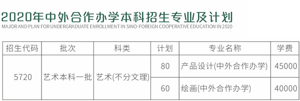 四川师范大学2020年艺术类本科专业招生计划