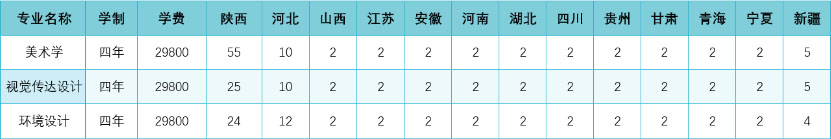 延安大学西安创新学院2020年艺术类本科招生计划