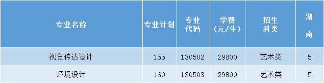 三亚学院2021年艺术类本科专业招生计划