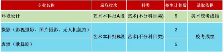 首都师范大学科德学院2021年艺术类本科专业招生计划