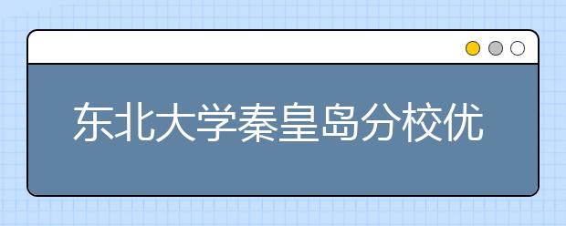 东北大学秦皇岛分校优势专业排名,2021年东北大学秦皇岛分校最好的专业排名