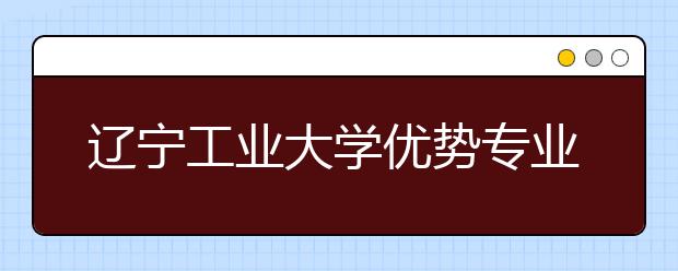 辽宁工业大学优势专业排名,2021年辽宁工业大学最好的专业排名
