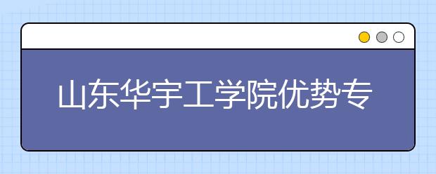山东华宇工学院优势专业排名,2021年山东华宇工学院最好的专业排名