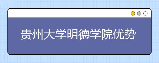 贵州大学明德学院优势专业排名,2021年贵州大学明德学院最好的专业排名