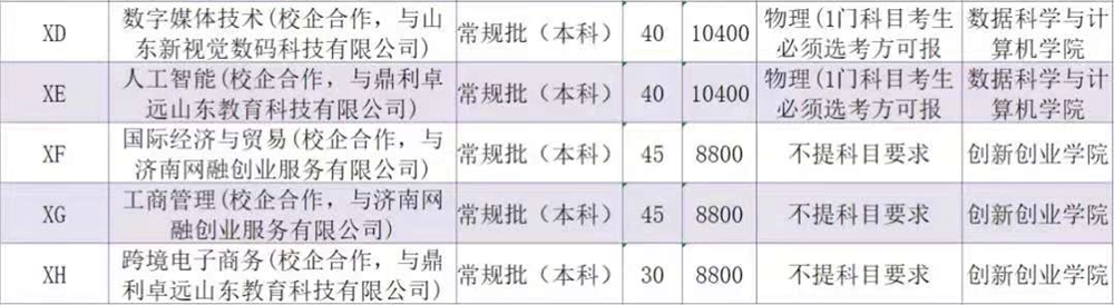 山东女子学院学费多少钱一年-各专业收费标准