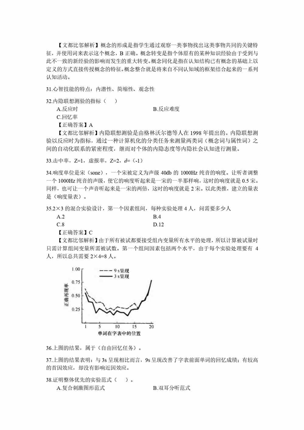2021考研心理学学硕统考312真题及答案解析