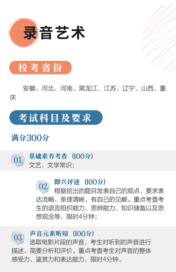 河北传媒学院2022年艺术类校考专业考试科目