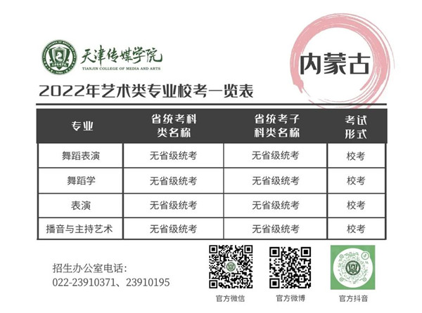 2022年天津传媒学院招生简章