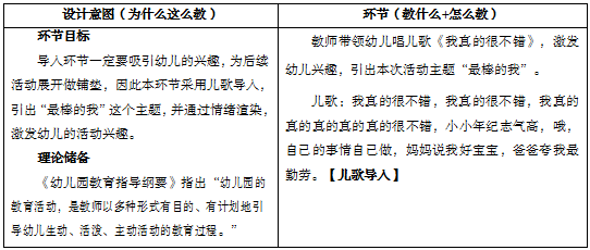 幼儿大班社会领域活动《最棒的我》说课稿