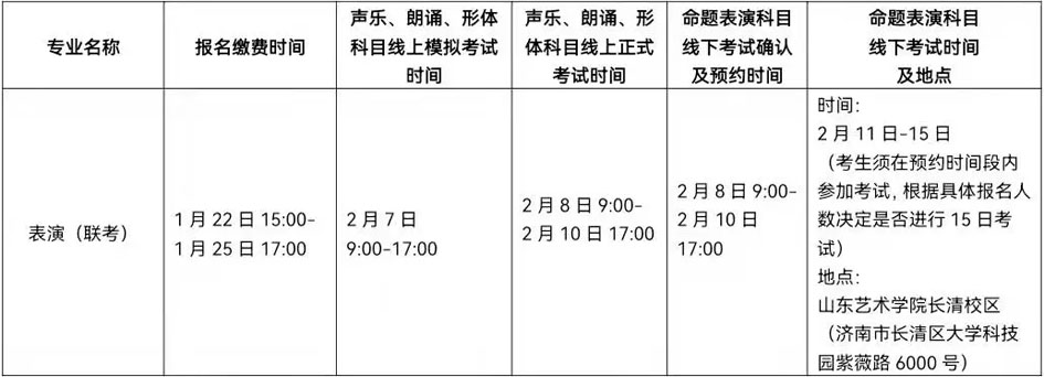 山东艺术学院2022年山东省招生简章