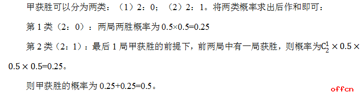 2021国考行测技巧：独立重复试验特殊题型“比赛制”