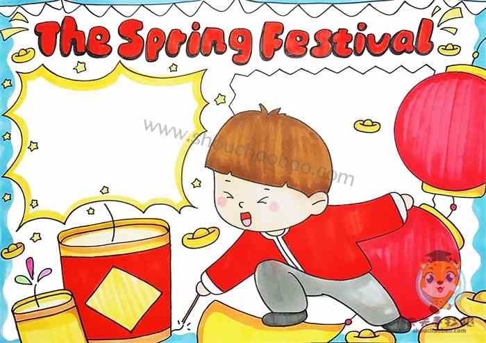 2021春节英语手抄报怎么画,怎么画春节手抄报简单又漂亮