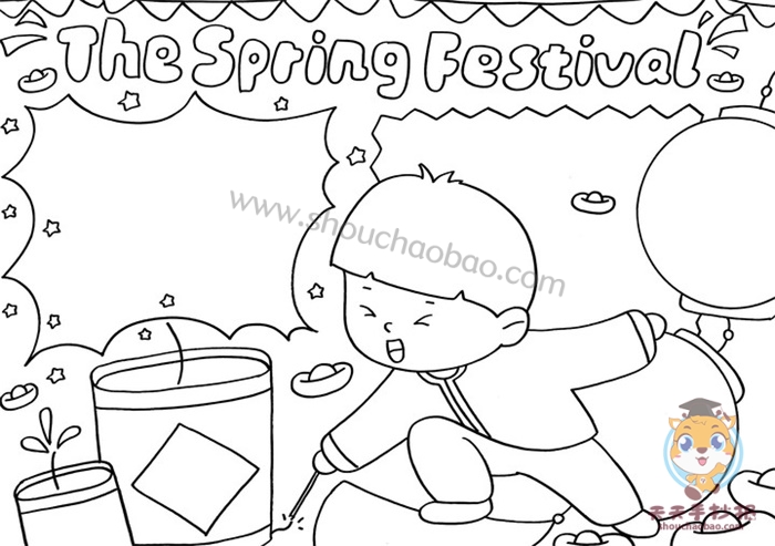 2021春节英语手抄报怎么画,怎么画春节手抄报简单又漂亮