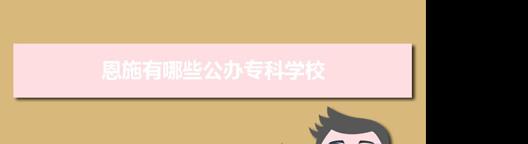 2022年恩施有哪些公办专科学校及分数线,附具体名单(1所）