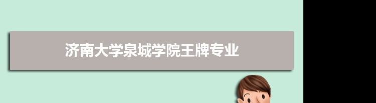 济南大学泉城学院专业排名 附特色重点专业