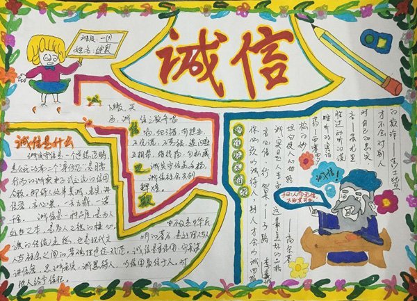 关于诚信手抄报图片，诚信是什么