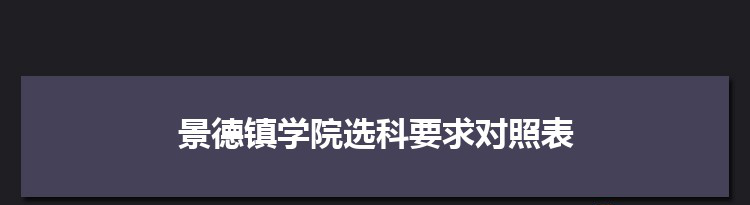 2022年景德镇学院选科要求对照表在福建,景德镇学院专业选科福建要求