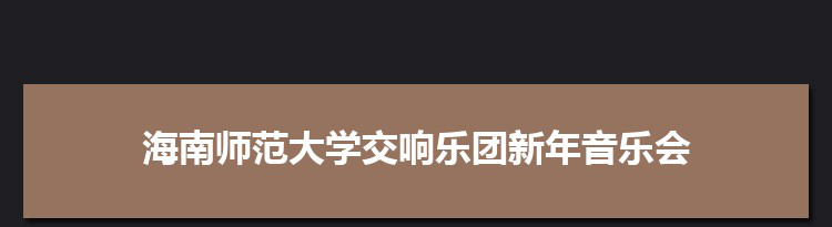 海南师范大学青年交响乐团举办2022年新年音乐会