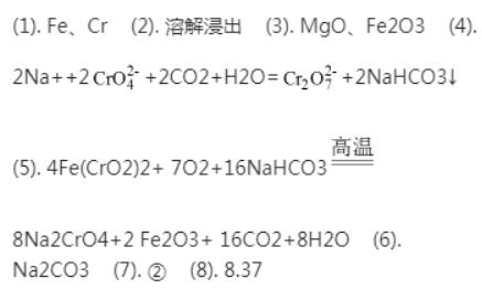 【2022高考真题训练】2021年河北高考化学真题答案解析