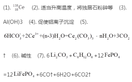 【2022高考真题训练】2021年湖南高考化学答案