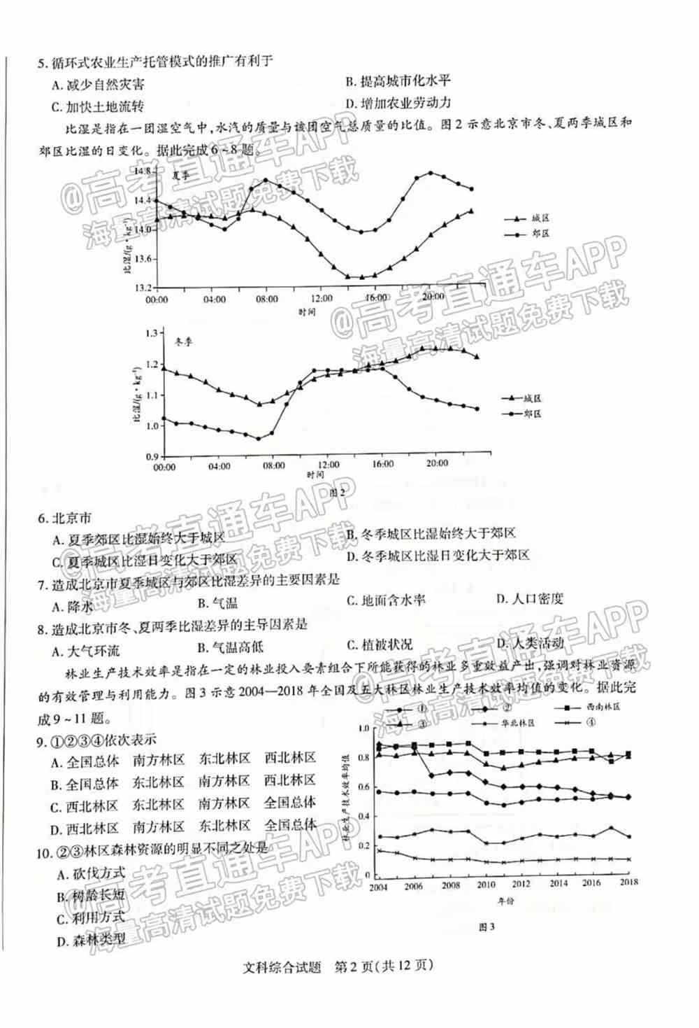 2022年许昌二模各科试卷及答案解析汇总（更新完毕）