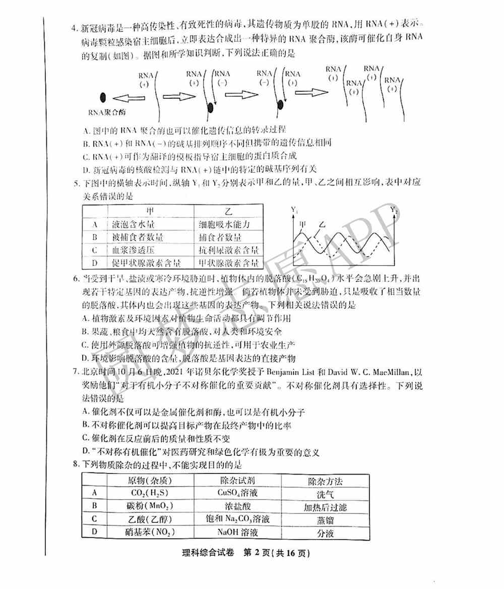 2022届江南十校一模联考各科试卷及答案汇总（3月联考）