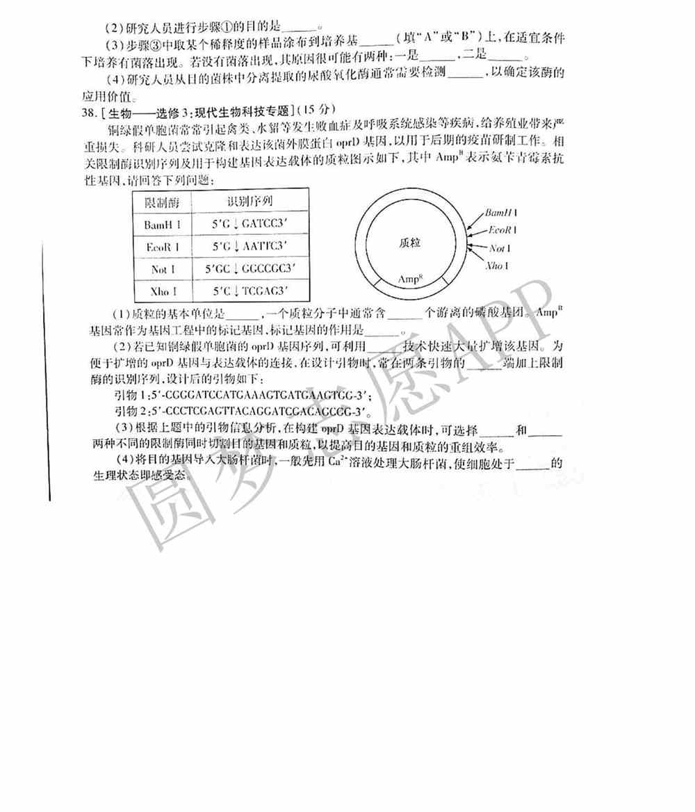 2022届江南十校一模联考各科试卷及答案汇总（3月联考）