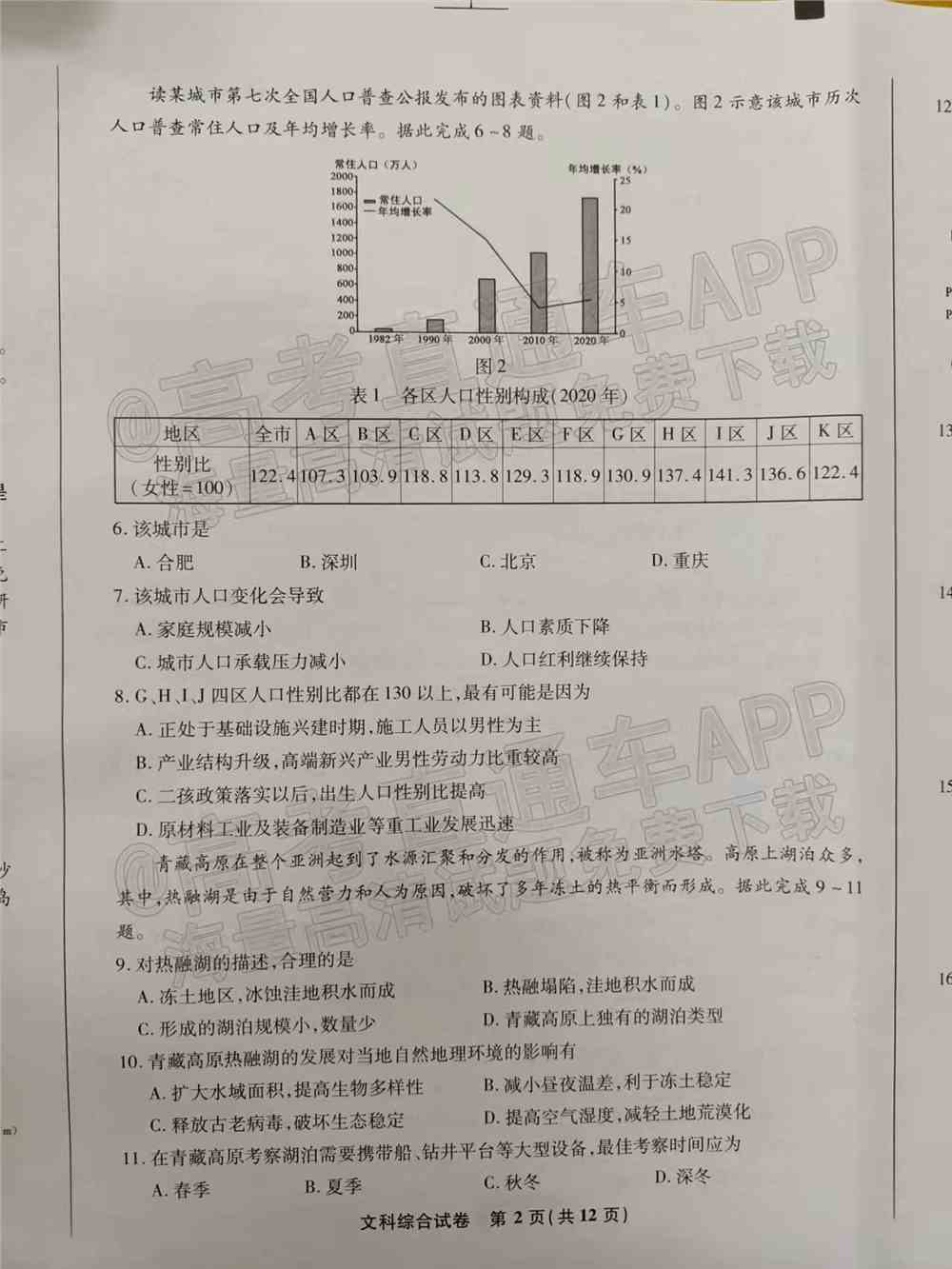 2022江南十校高三一模联考各科试卷及答案解析汇总